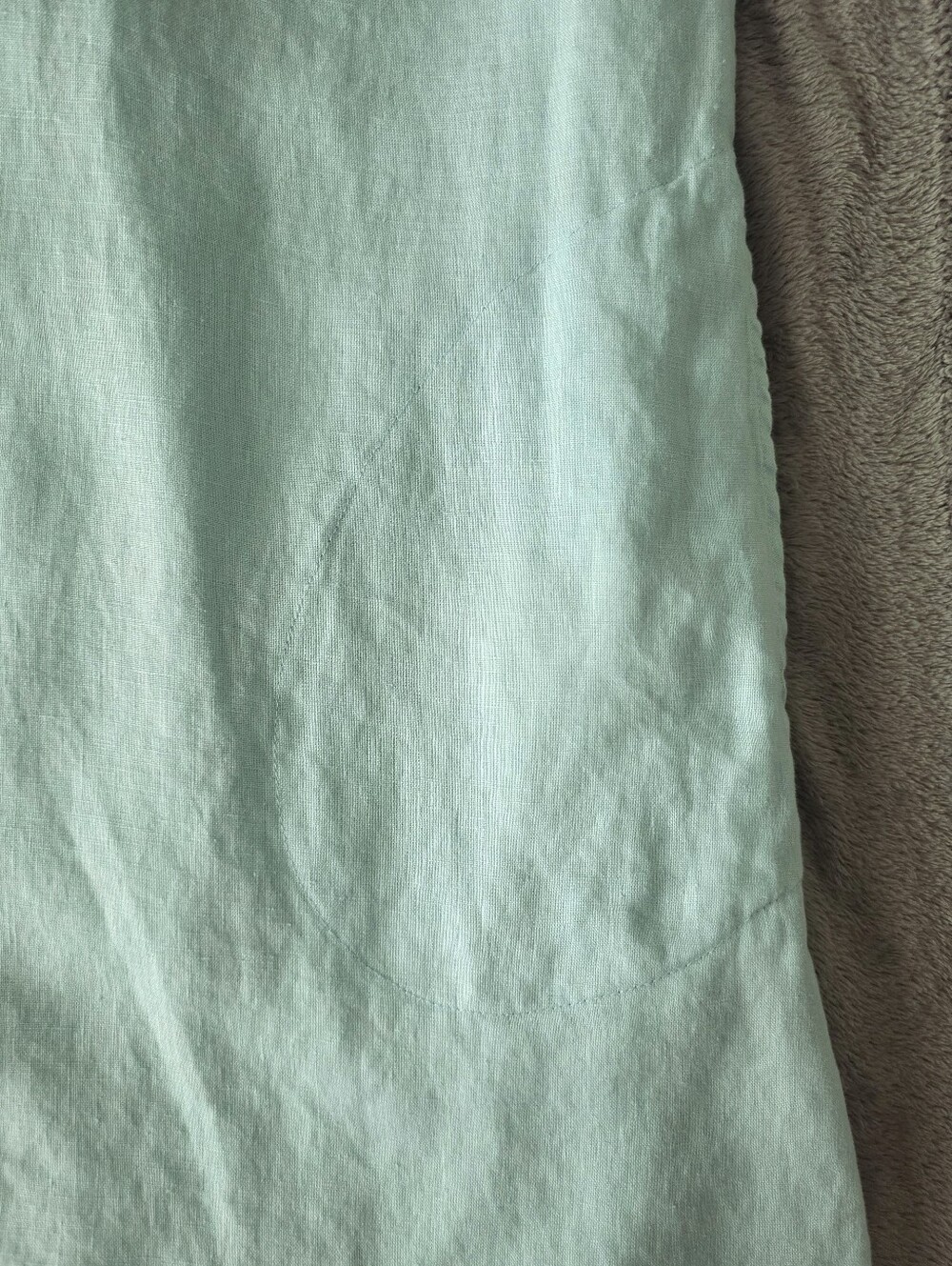 J.Jill Love Linen Split Neck Shift Dress Aqua Blue Mint Size L - Picture 4 of 10
